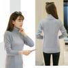Turtleneck Knitted Sweater for Women Korean - Style Slimming Short Pullover Warm Long - Sleeved Knitted Sweater