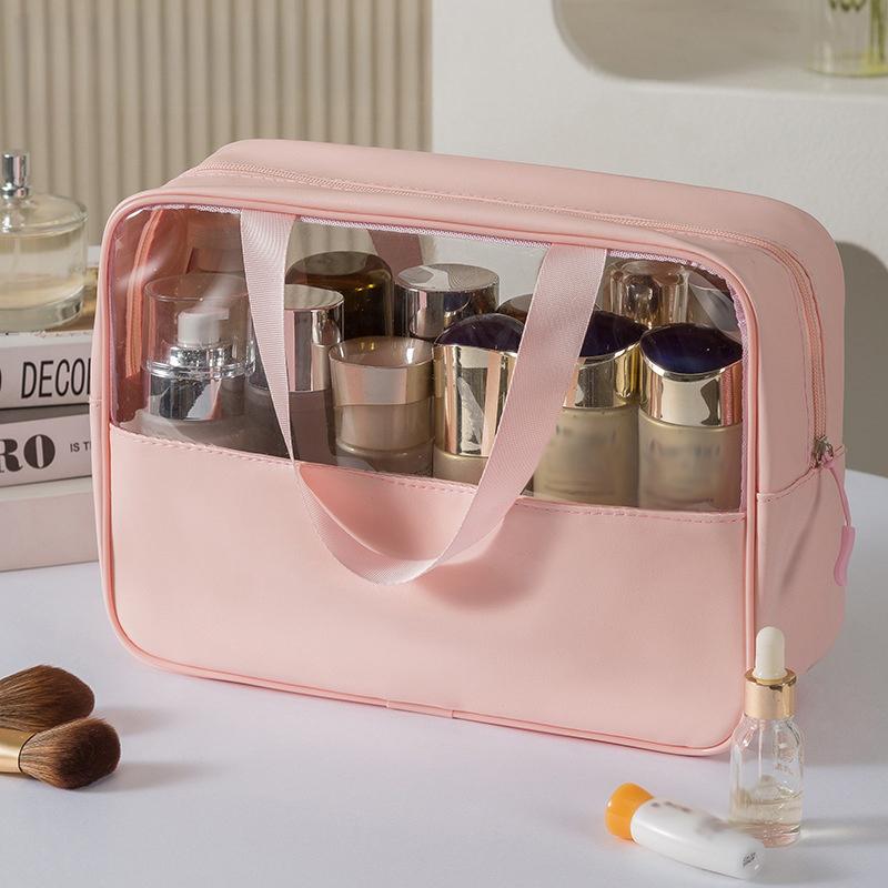 1Pcs Portable Travel Cosmetic Bag Women Transparent Makeup Bag Large-Capacity Bath Wash Bags Mountaineering Bag Christmas Gifts