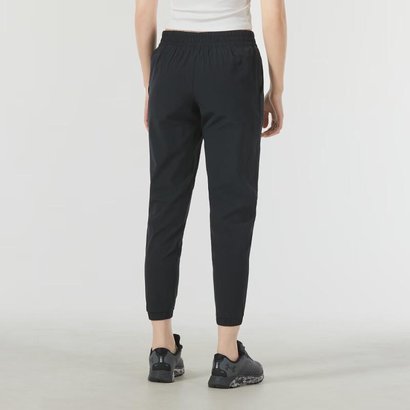 Under Armour Solid Color Elastic Waist Joggers Women Bottoms Black 1368610-001