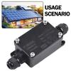 2 Way Outdoor Waterproof IP65 Cable Connector PC Junction Box 240-450V Black Waterproof Junction Box For Outdoor Lamps Install