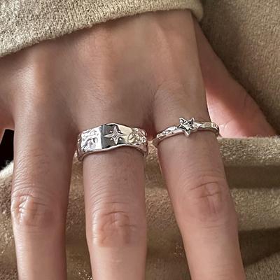 Doku Metal Astral Açık Yüzük Kadın Niş Hafif Lüks Gelişmiş Kişilik Moda Mizaç Moda Yüzük Yüzük