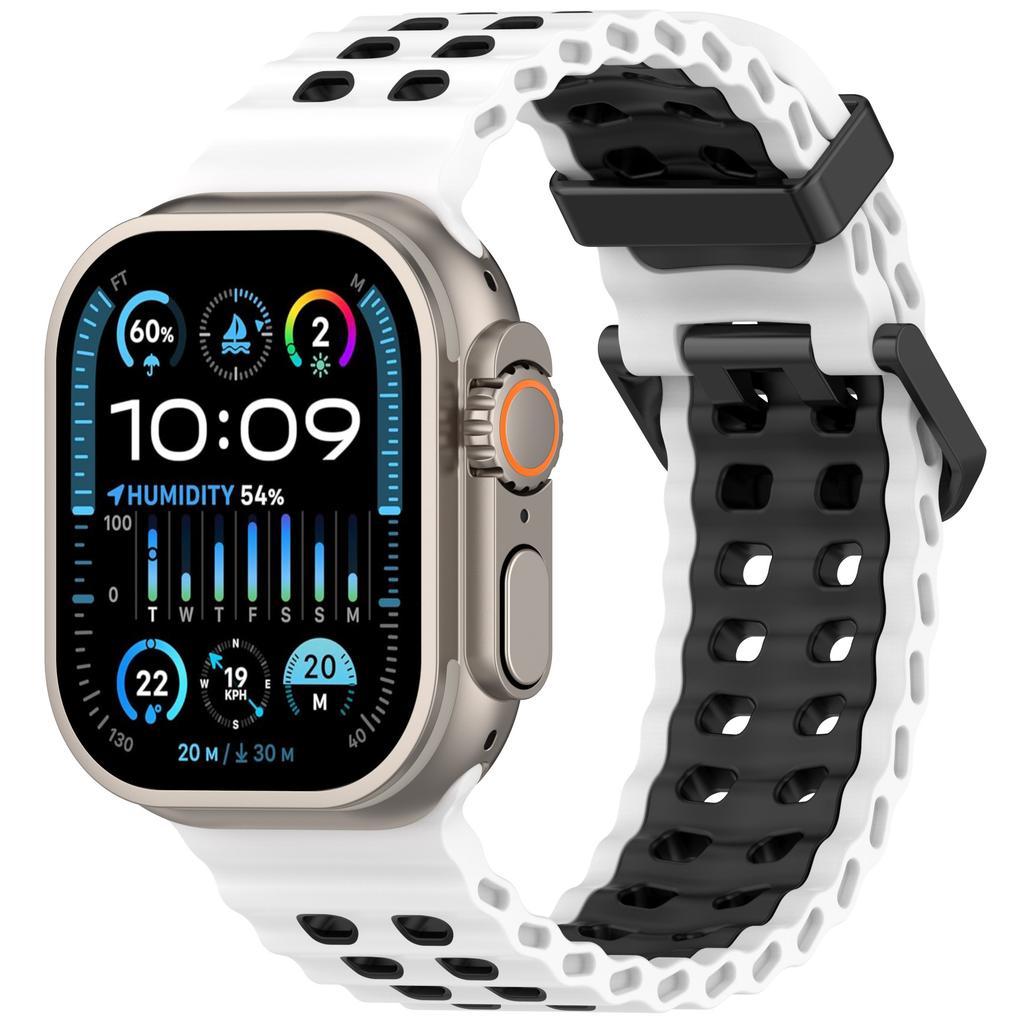 Silicone Strap for Apple Watch Ultra 3 2 1 49mm 11 10 46mm 9 8 7 45mm Breathable Color Matching Wristband for iWatch 6 5 SE 44mm
