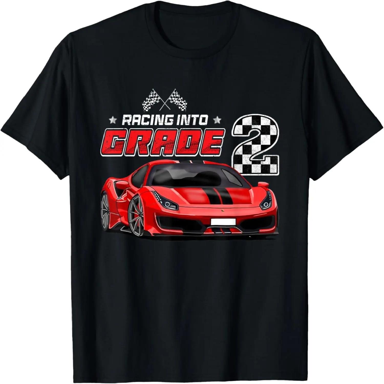 Racing Into 2nd Grade Race Car Back To School Boys T-Shirt S