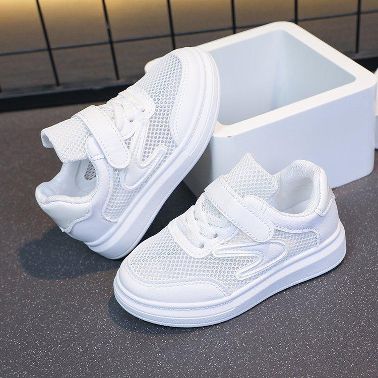 June 1st Children's Day Sports Little White Shoes Girls' Performance Shoes 2025 New 3-12 Year Old Breathable Mesh Boys' Shoes