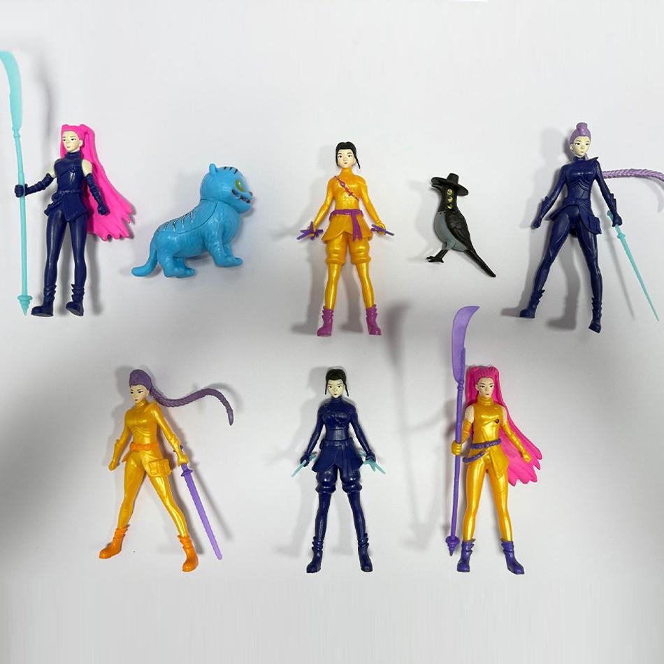 K pop Demon Hunters Figure Kpop Demon Hunters Figures Huntrix Figures Toy Derpys Tiger Rumi Mira Zoey Sussy Figurine Ornament