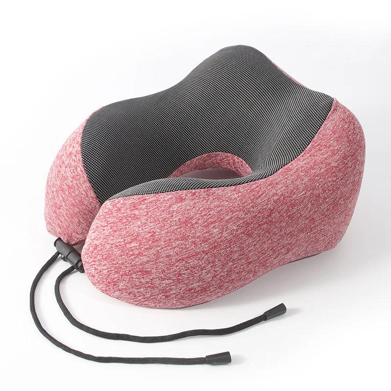 Cationic Travel Neck Pillow Slow Rebound Memory Foam U-shaped Pillow Comfortable Soft Car and Airplane Neck Pillow Office Nap