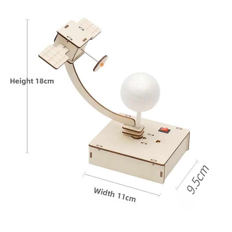 DIY Holz Satellitenmodell Wissenschaftsspielzeug Pädagogisches Puzzle für Kinder Lernen Technologie G56