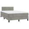 Maison Exclusive - Sommier à lattes de lit avec matelas LED Gris clair 120x200 cm