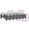 VidaXL 13-piece Garden Dining Set with Cushions, Patio Table and Chairs, Patio Furniture 3210587