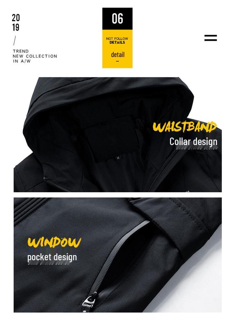 Men's 2022 Korean Style Casual Hooded Jacket - Spring/Autumn Youth Plus Size Trend