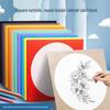 In-Stock 33cm Round Drawing Card: Outer Square Border, Inner Circle, Hard Paper for Training