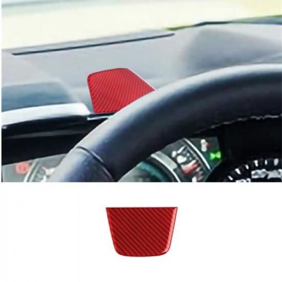 Bright Red Carbon Fiber Car Front Dashboard Center Sticker For Camaro 16 17 18