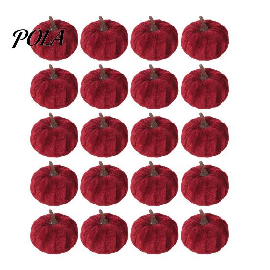 Decorative Fabric Pumpkins 20 PCS Velvet Pumpkin Ornaments, Multi-Color Artificial Fall Harvest Decor Soft Matte Ornaments for Mantel Table