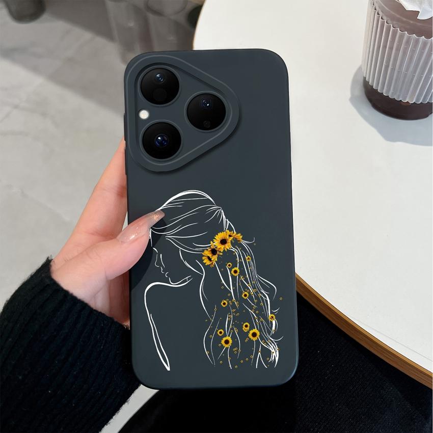 For Huawei Nova Y61 Y70 Y72 Y90 4E 5T 6 7 8 9 SE Pura 80 Pro Phone Case Cool Girls Pattern Screen Protector Anti Slip Shell For Huawei Silicone Casing