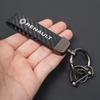 Interior Stickers Zinc Alloy Car Key Chain Ring Carbon Leather Keyring Accessories For Renault Clio QM6 Kadjar Megane Koleos Esp