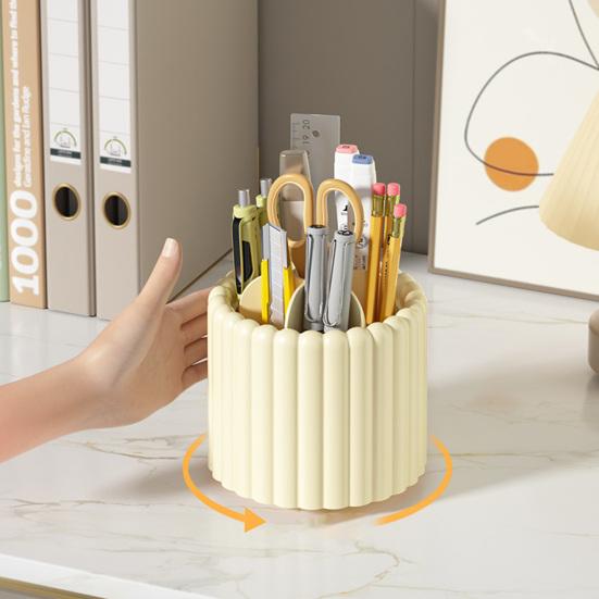 Storage Box Rotation Design Organizer with Compartmentalized Ordered Storage Holder for Office Dormitory Bathroom