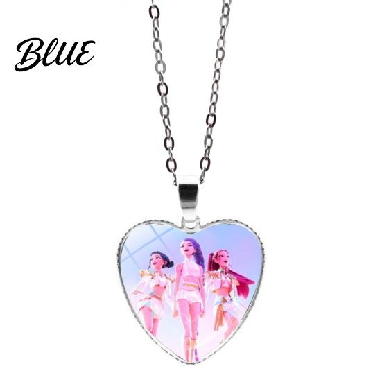 Cute Heart Pendant Korean Pop Hunters Necklace Anime Merchandise Skin-friendly