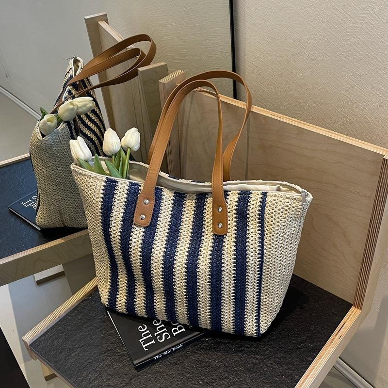 Tasche mit großem Fassungsvermögen Damen Neue Mode Schulter-Tragetasche Vielseitige tragbare Strandtasche