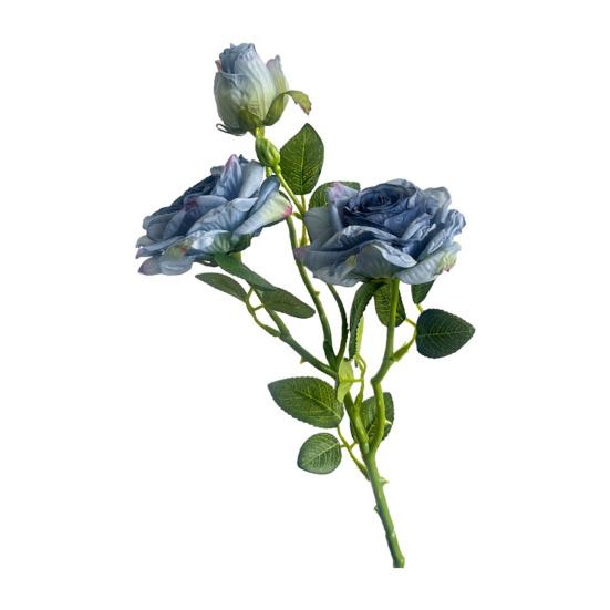 Artificial Flowers 3-Headed French Rose Realistic False Flowers Indoor Outdoor Decoration Wedding Garden Event Photography Props