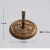 4.7cm Pure Brass Gray Pressure/Peony Pattern Incense Powder Ash Leveling Pressure Tool/Incense Burner Ash Pressing Supplies