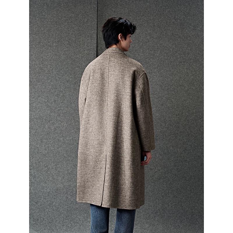 GXG Men's Classic H-Line Alpaca Wool & Silk Blend Overcoat