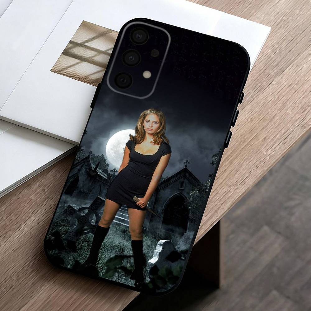 B-Buffy the V-Vampire Slayer phone Case For Samsung Galaxy A73,A72,A71,A70,A53,A52,A51,Others Soft Black Shell