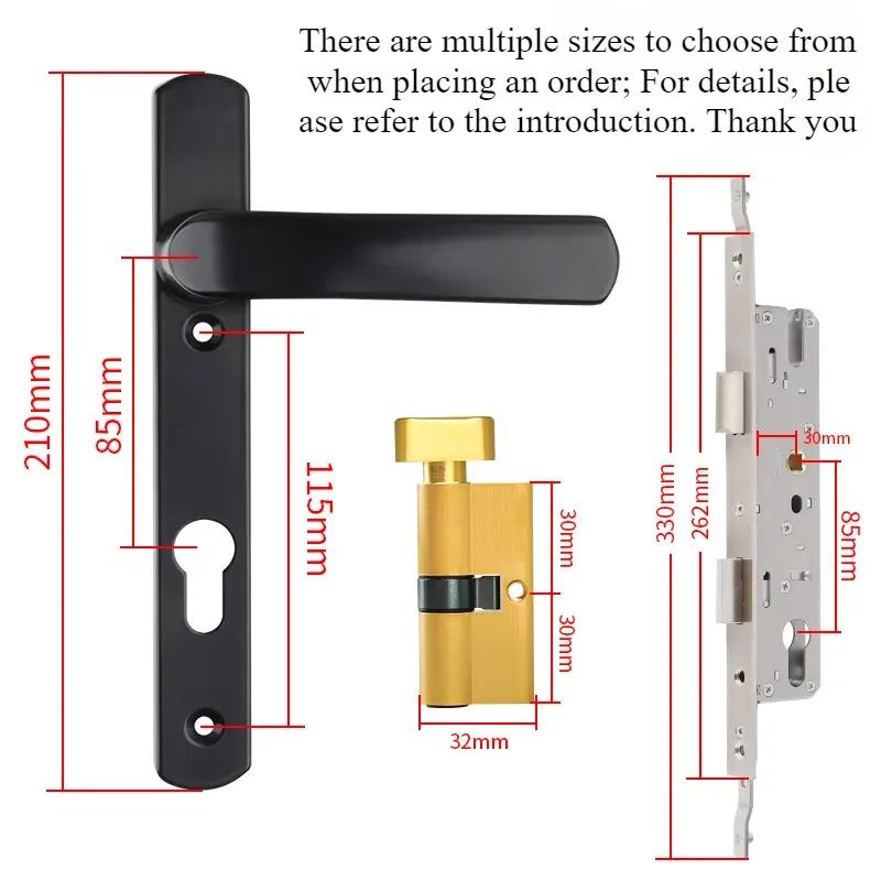 Broken Bridge Aluminum Alloy Door Lock, Swing Door, Plug-in Multi-point Handle Lock