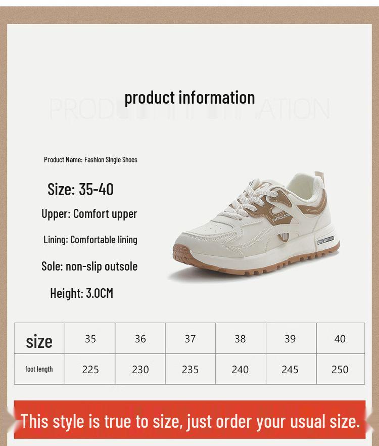 2024 Women's Lightweight Large Leather Running Shoes: Korean-Style Casual Sneakers