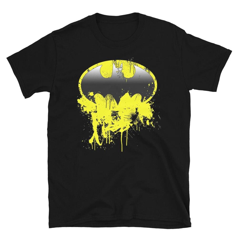 

BATMAN SHIELD SPLASHED COOL TRENDY GRAPHIC Short-Sleeve Unisex T-Shirt 4XL