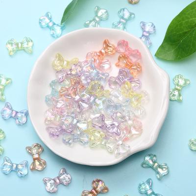 Transparent Decorative Shiny Small Bowknot Material Creative Beads AB  Beads