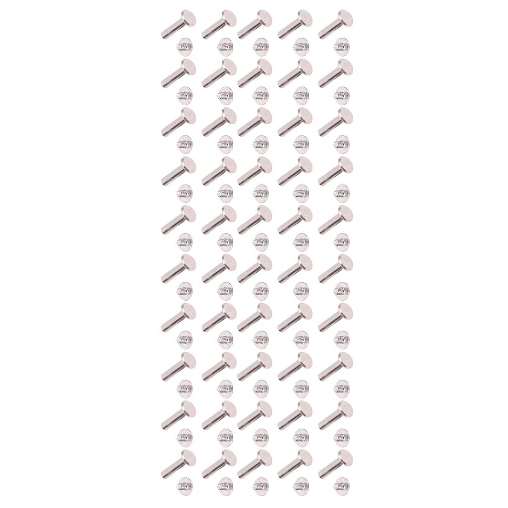 50 Sets Screw Rivet M3.5 4.5x18x9mm Round Flat Head Alloy Stainless Steel Binding Screws for