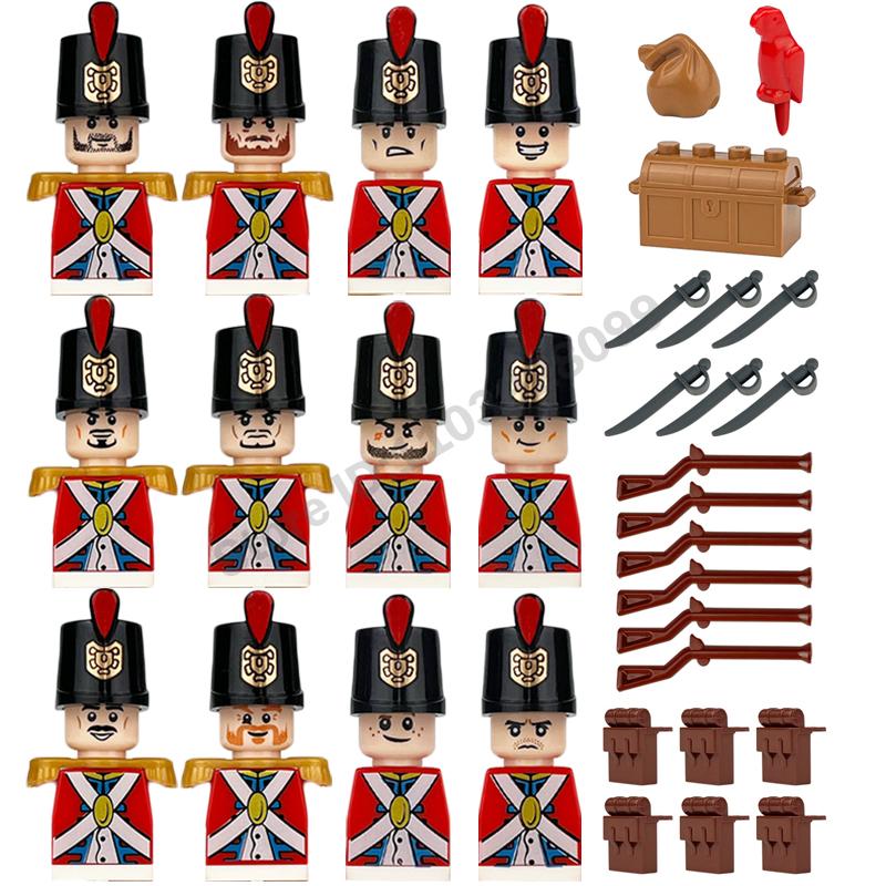 Medieval Military Building Blocks Roman Officer Soldier Knight Imperial Army Head Of State Elf Hunter Lion King War Horse Brick