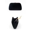 Elegante Abend-Clutch-Taschen Samt-Handtasche Handtasche mit Blatt-Schnalle Ketten-Schultertasche Cocktail-Hochzeitsfeier Abschlussball-Tasche