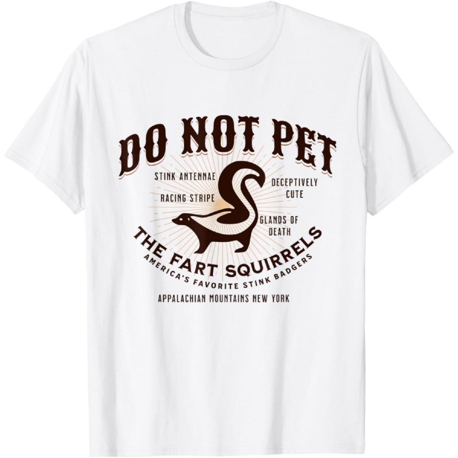 Не гладьте белок-пердунов Скунс Аппалачские горы Футболка XXXXXL белый