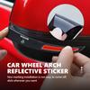 cycr3 For Skoda Carbon Fiber Car Wheel Eyebrow Fender Sticker Reflective Strips Warning Protector Strip Octavia Superb RAPID FABIA