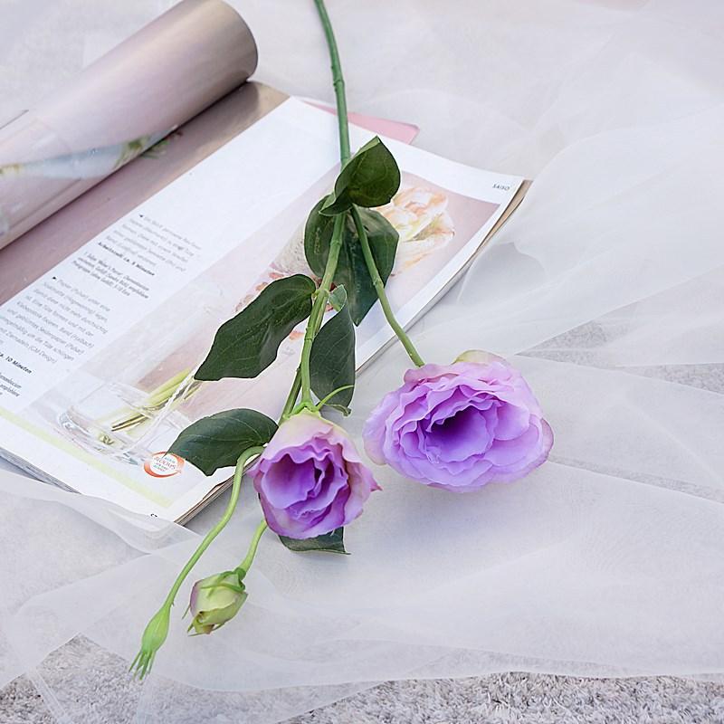 3 Branches 70cm Artificial Flower Trigeminal Eustoma Plants Room Home Decoration Fake Floral Wedding Photo Props Gifts