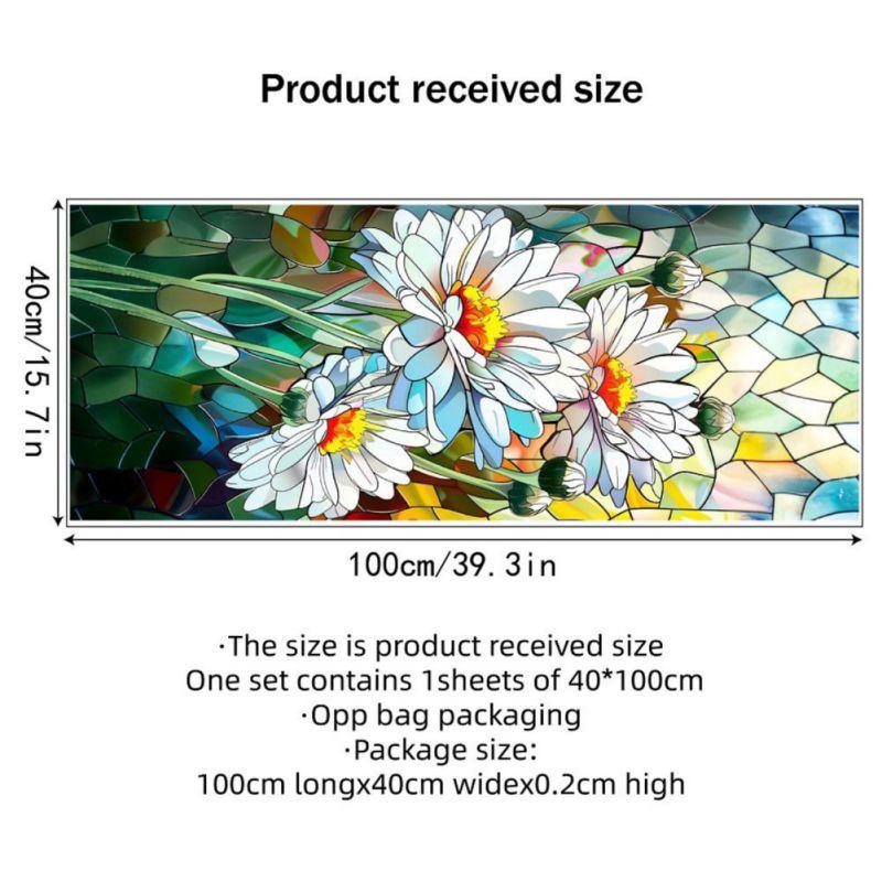 

40*100см Красочные наклейки на окна Электростатическая наклейка на стекло Декоративная оконная пленка