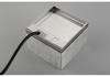 Stainless Steel Marble Style USB-C Floor Socket Box with Flip-top, Euro/German Standard