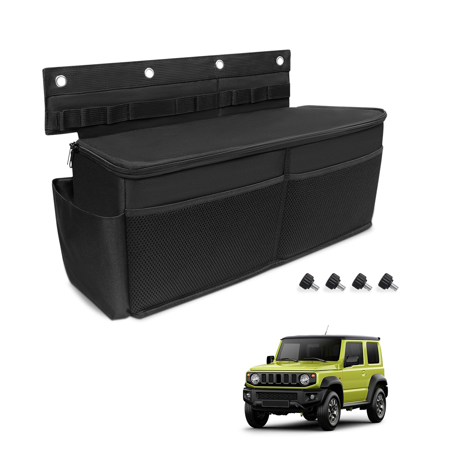 

New Jimny and Jimny Sierra Storage Box Storage Small Item Side Headrest Increased Large Easy Rear Seat Parts Model 001 Side JB64W/JB74W (JB04 Series) чёрный