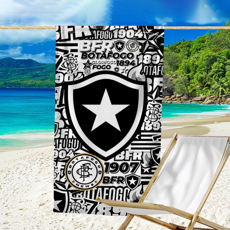 Shield With Star Emblem Printed Beach Towel, Super Soft Microfiber, Perfect Gift Birthday, for Pool, Beach, Travel, for family and friends