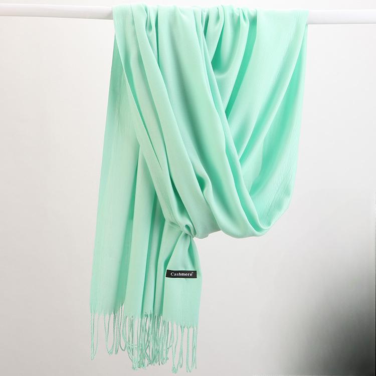 Fashion Tassels Women Scarf Shawls And Wraps Lady Designer Solid Female Hijab Stoles Long Pashmina Foulard Head Scarves