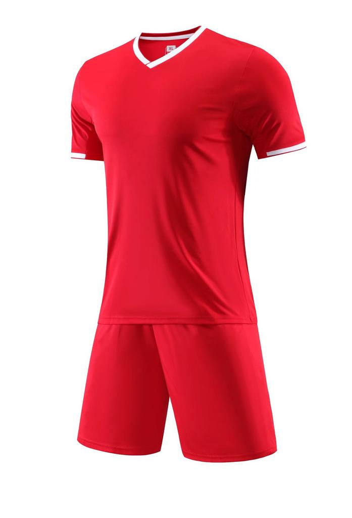 Adult Kids Soccer Jersey Set Breathable Sweat Absorption Quick Dry Soccer Jersey Splicing Color Training Soccer Jersey