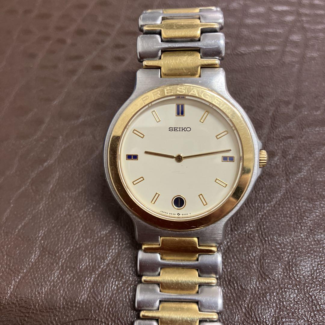 

[USED] SEIKO Presage Men s Watch, Silver/Gold, 18cm Band Length