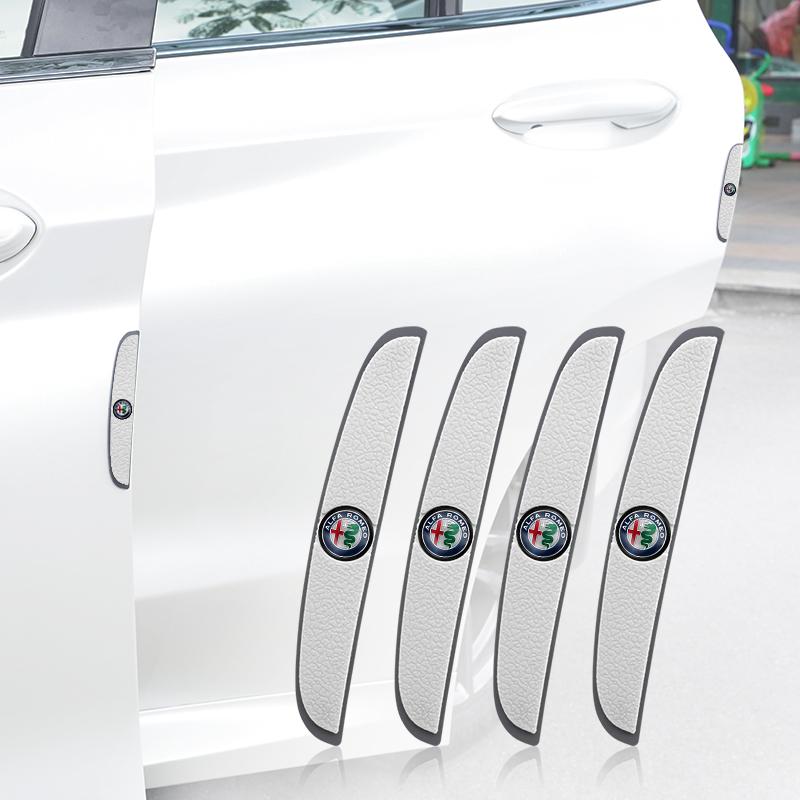 2026 Gorąca Naklejka 4 szt. Pasek Antykolizyjny do Samochodu Silikonowa Podkładka Ochronna Dla Alfa Romeo Giulietta Mito 159 Giulia Stelvio 156 147