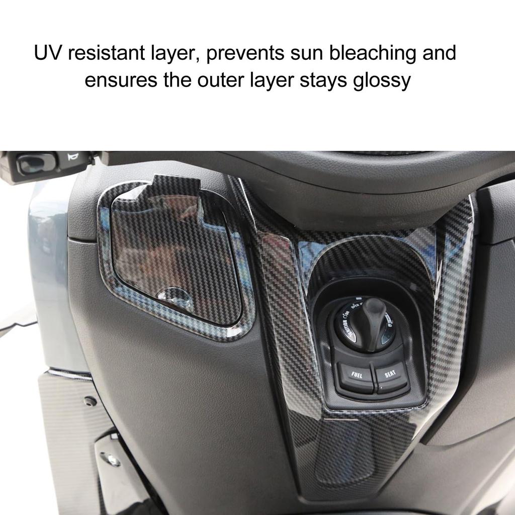 Motorcycle Fuel Tank Frame Panel, Carbon Fiber Style High-Strength Fuel Tank Protection Panel for NMAX 125 155