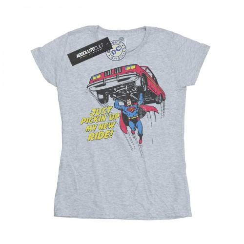 

DC Comics Womens/Ladies Superman New Ride Cotton T-Shirt білий