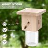 1 PCS Wood Carpenter Bee Trap For Outside - Natural Hanging Carpenter Bee Traps Outdoor With Plastic Collection Jar, Best Bee Trap For House - Insect