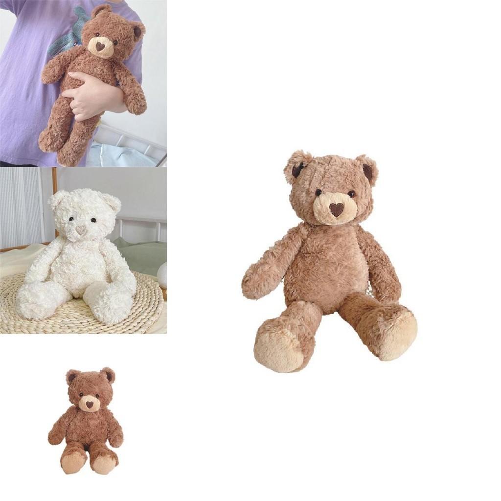 Entzückendes herzförmiges Plüsch-Teddybär-Spielzeug für beruhigenden Komfort, 41,9 cm groß, langes, zotteliges braunes Fell
