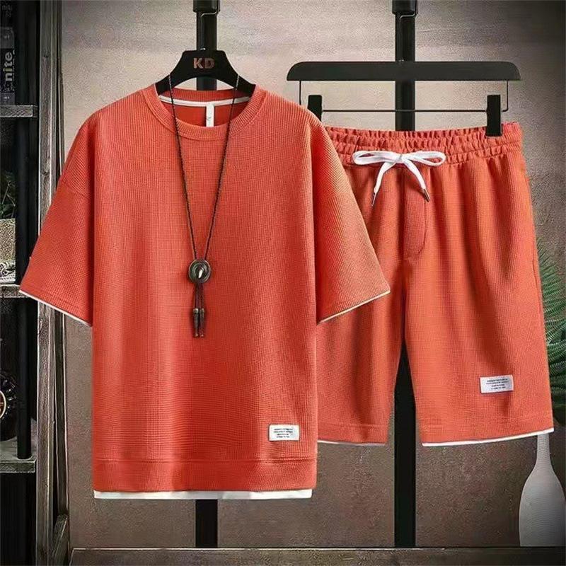 

Men s Cut - Out Short Sleeve and Shorts Set 3XL