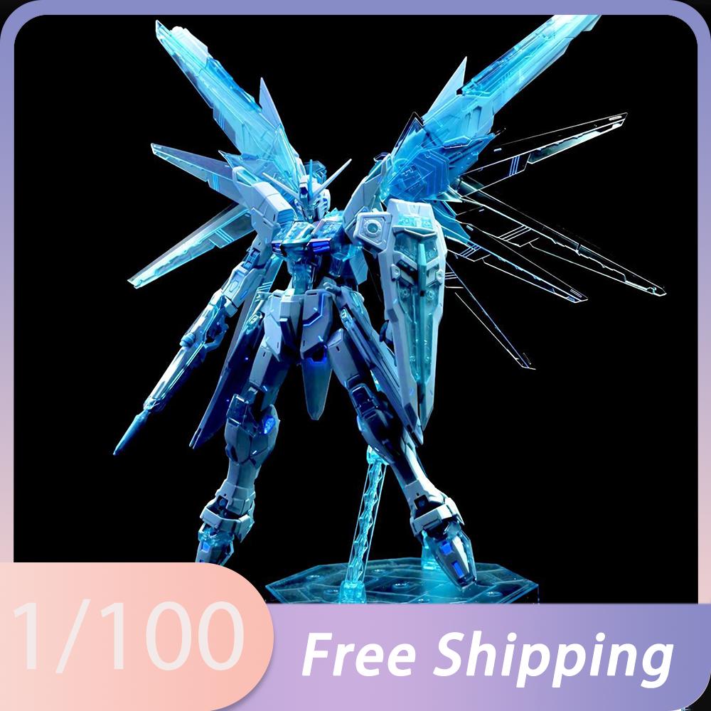 

New in stock Product MG 1/100 Freedom 2.0 Transparent Blue Edition Action Model Assembly Model Kit Anime Figure Birthday Gifts NO BOX